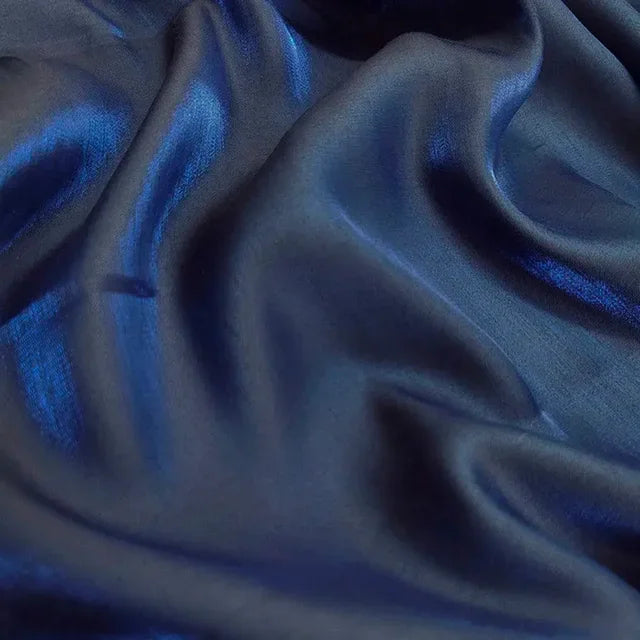 150cm Width Soft Purple Blue Iridescent Satin Fabric Smooth Draping DIY Material For Dresses Shirts Doll Clothing