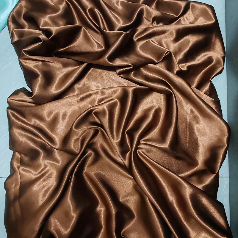 قماش ساتان كريستالي لامع - خامة فستان سهرة لامع 150 سم