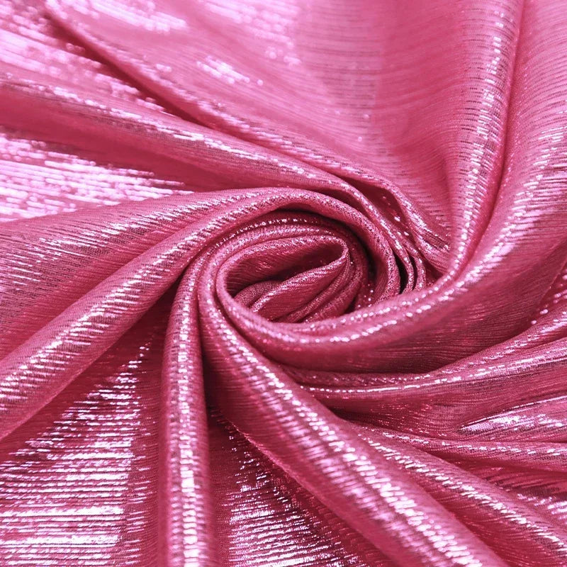 قماش مرن مخطط بألوان قزحية بالليزر - مادة مرحلة الختم الساخن 135 سم