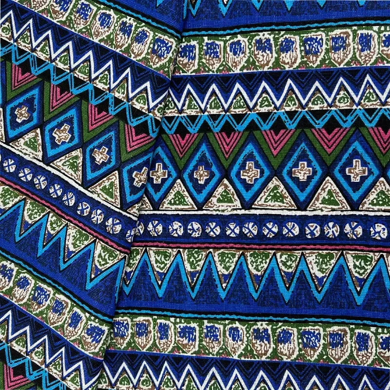 Cotton Linen Ethnic Style Fabric Decorative Material For DIY Tablecloth Curtain Sofa Pillowcase Home Textile Fabric