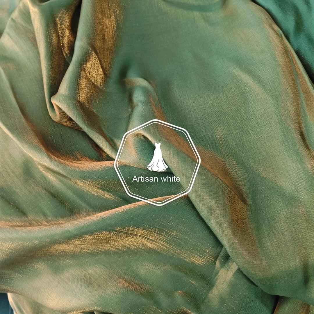 قطن ذهبي لامع زجاجي ساتان خيالي اللون حريري ناعم ثنية عالية سطح لامع نسيج عالي الجودة