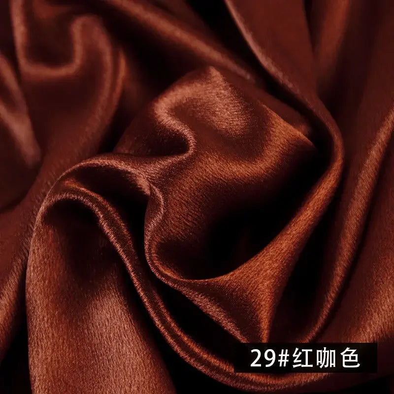 قماش ساتان كريستالي سميك لامع - مادة ستارة فستان بلون واحد