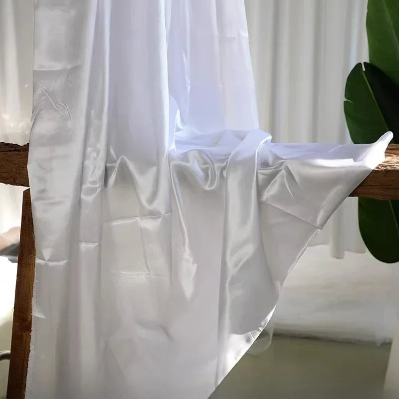 قماش حرير ساتان مرن - مادة ناعمة لامعة 145 سم