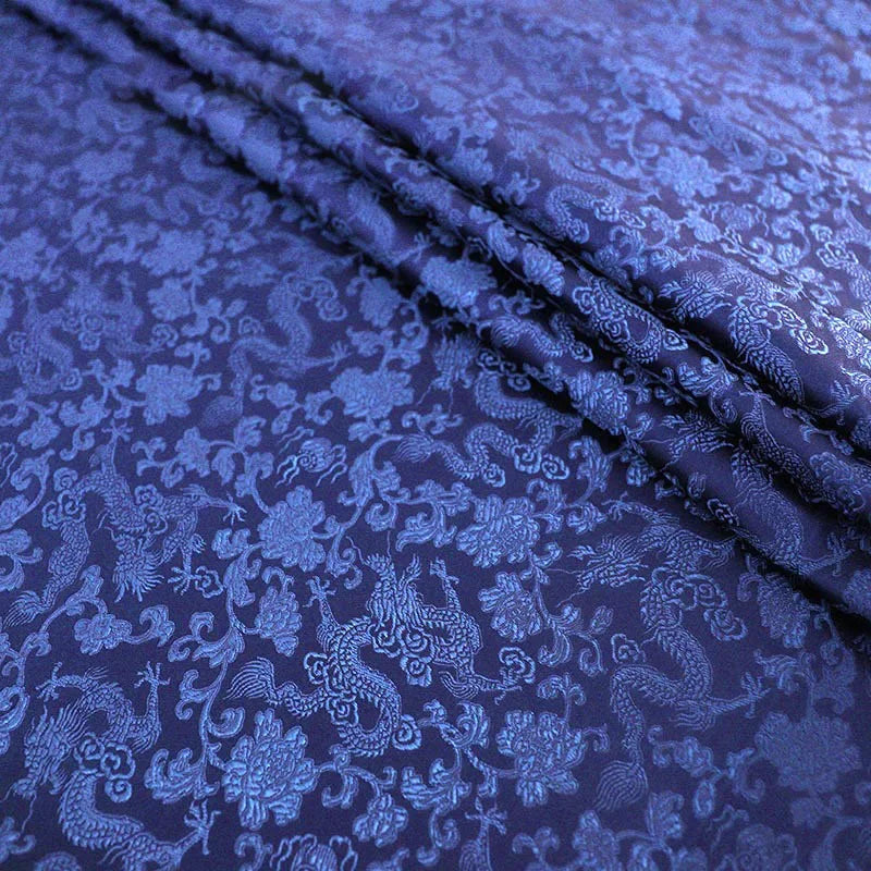 Lujosa tela de brocado jacquard con diseño de dragón, con motivos regio, material de primera calidad, para vestidos, chalecos y abrigos, confección artesanal, diseño tradicional, textil.