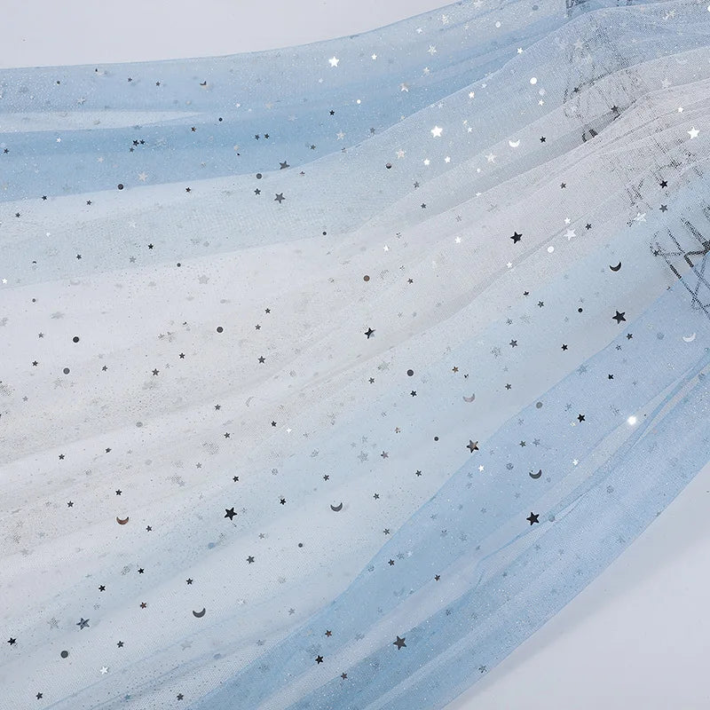 Gradual Starry Sky net fabric suitable for weddings  princess fairy dresses children's clothing and custom flower packaging