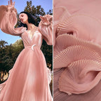 Accordion-Pleated Crystal Organza for Sculptural Dresses & Gowns
