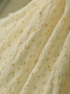 Children's Yellow Small Flower Beige Solid Color Woven Polyester Fiber Jumpsuit Long Skirt Cheongsam Curtain Fabric Top