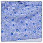 قماش قطني بملمس الفقاعات الزهرية الزرقاء - مادة ناعمة وجيدة التهوية