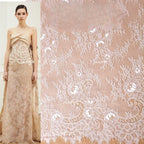 Tejido de encaje fino de alta gama, suave y agradable para la piel, adecuado para vestidos de novia, vestidos formales y telas de ropa de bricolaje hechas a mano.