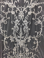 Vestido de novia, vestido de noche, accesorios qipao, hecho a mano con tela de encaje floral en el pecho blanco