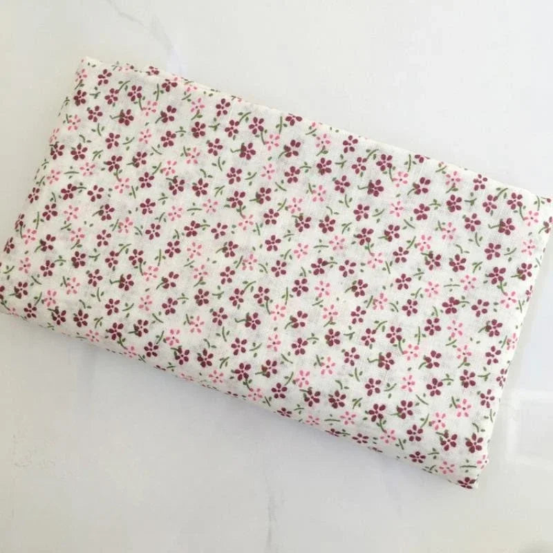 Tela de algodón puro con estampado floral campestre para ropa de bebé, vestidos, costura hecha a mano, acolchado DIY y manualidades de algodón suave.