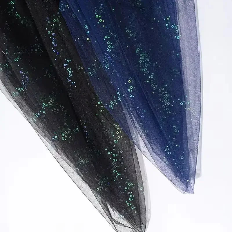 Mesh Fabric With Fish-scale Pattern And Color Net Fabric Used For DIY Children's Princess Dress Headwear For Holidays Activities