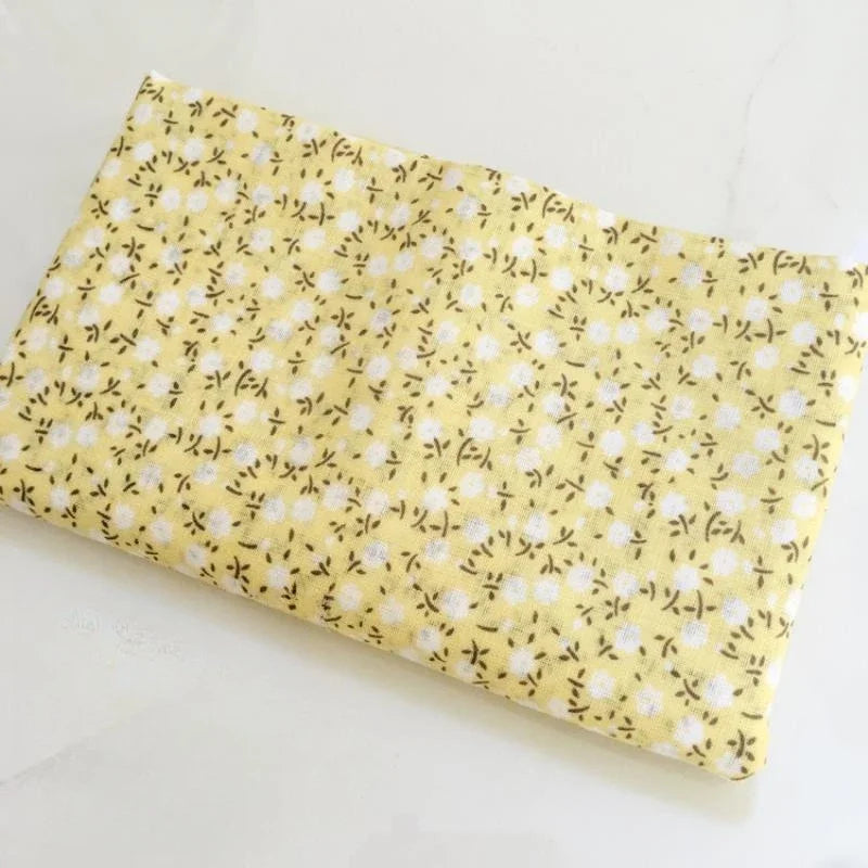 Tela de algodón puro con estampado floral campestre para ropa de bebé, vestidos, costura hecha a mano, acolchado DIY y manualidades de algodón suave.