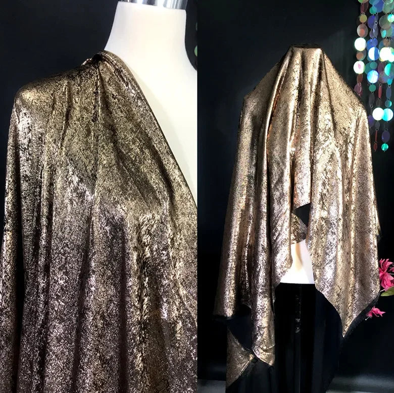 Minimum purchase: 100 meters soft special bronzing fabric metallic bronzing flash dress performance wear fashion