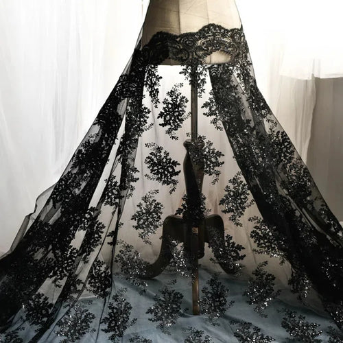 Beaded Eyelash Lace - Wedding Veil & Fashion Curtain Fabric - fabric photo 2