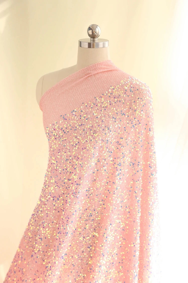 Colorful sequins, embroidered lace fabric, clothing accessories, dresses, children's clothing design, DIY handmade materials