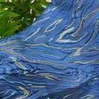 قماش التنورة والفساتين ذو الملمس المطلي بالذهب، سميك ومتدفق، انعكاس خفيف للضوء، نمط جاكار ثلاثي الأبعاد