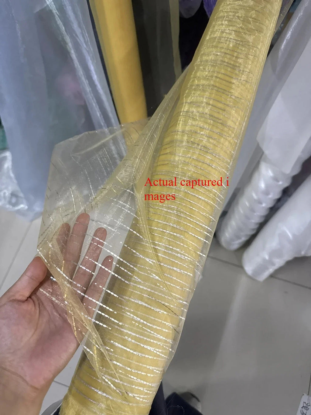 ختم ساخن نمط النيزك الإبداعي شفاف غزل صلب DIY فستان سهرة تصميم ديكور مادة نسيج غزل صلب