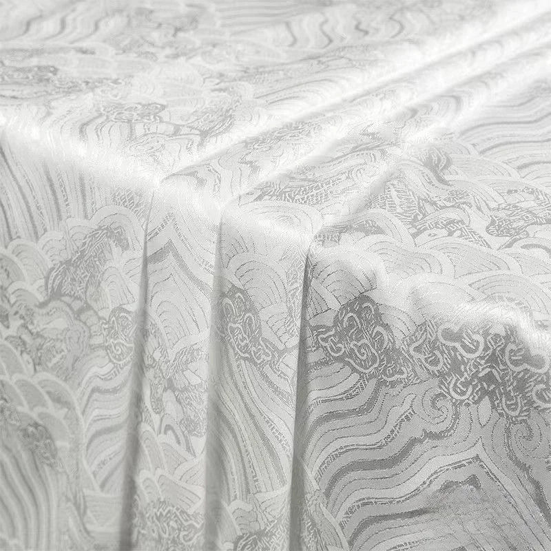 قماش جاكار مموج - خامة فستان أنيقة ومزخرفة 135 سم