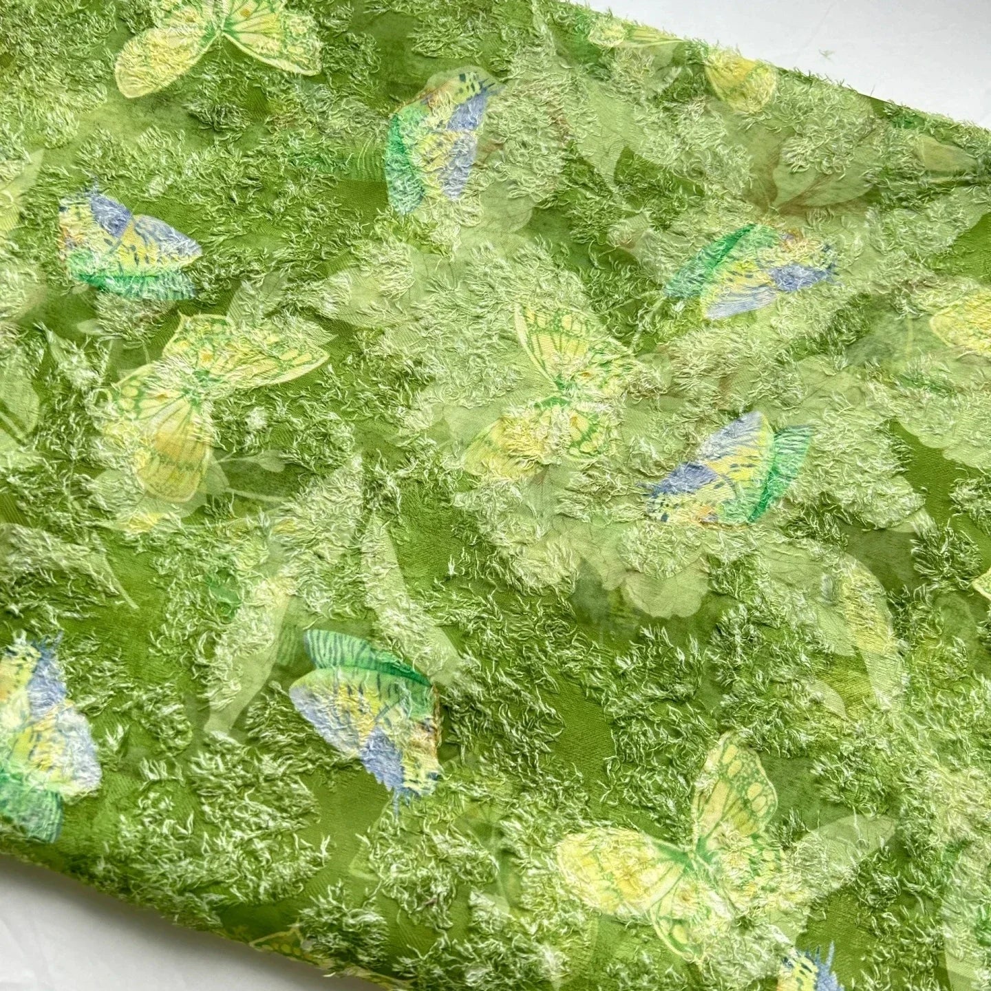 Butterfly Tassel Jacquard High-end Fabric Sewn Camisole Dress Stage Costume Evening Gown DIY Curtain Decoration Fabric