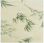 قماش مطبوع عليه أوراق الخيزران الخضراء - مادة بنمط نباتي 145 سم