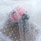 Bridal Veil Mesh Round Dot Wave Dot Headband Material Fluffy Skirt Fabric Top Hat Veil For Weddings And Special Occasions