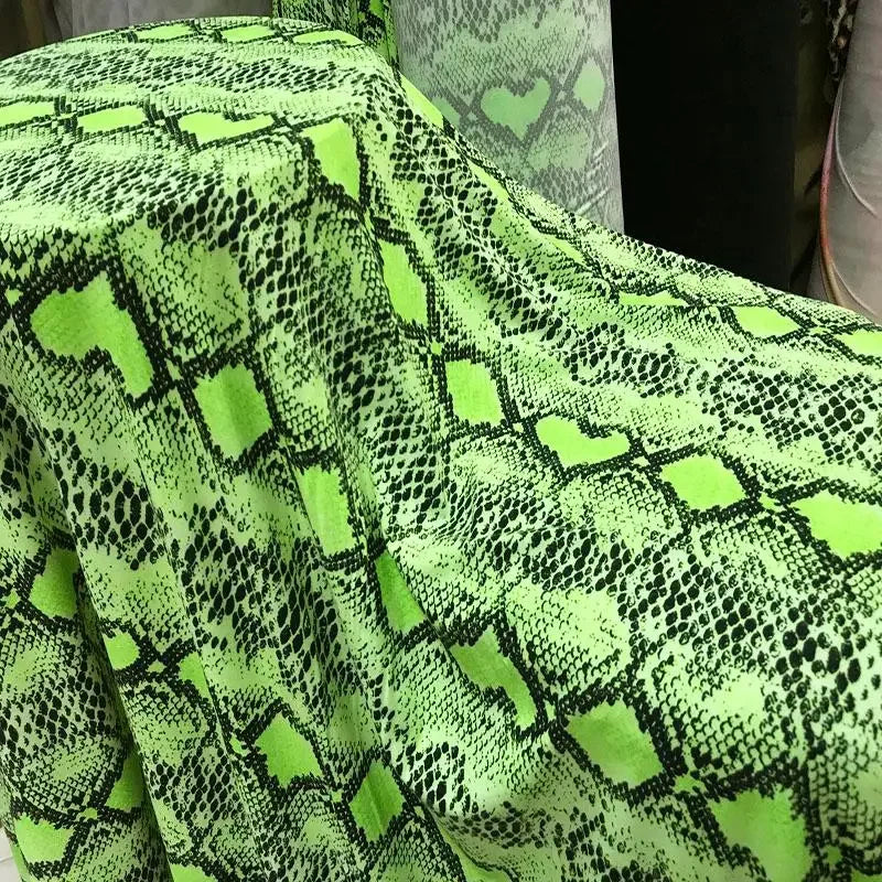 Serpentine Print Elastic Fabric - Yoga Leggings Dance Dress Material