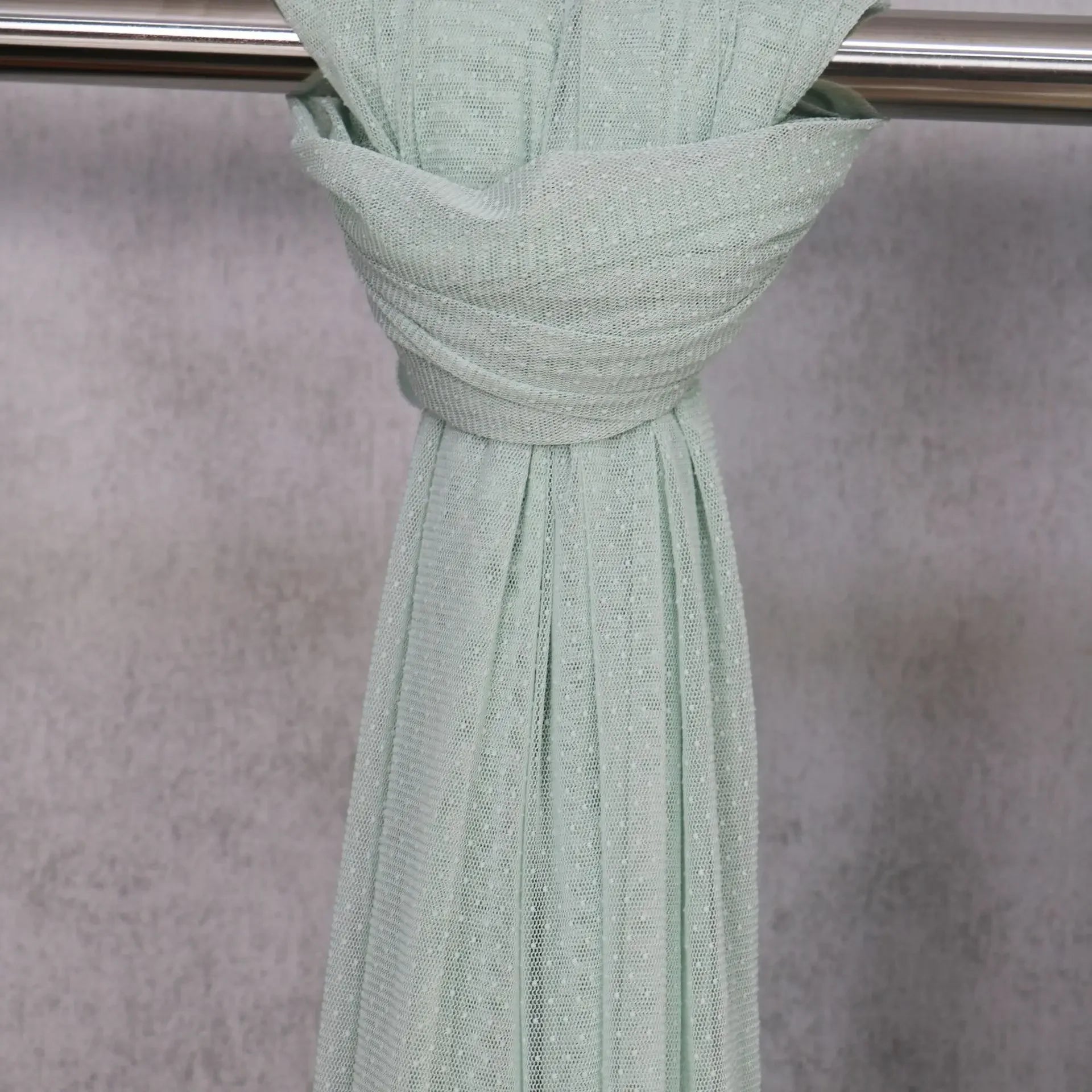 Polka Dot Mesh Organza Fabric - Refined Sheer Material