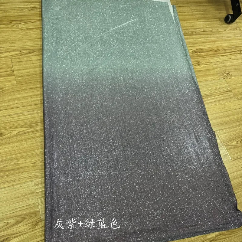 Blue Gradient Silver Powder Fabric - Elastic Material 150cm