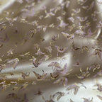 Chaleco qipao cosido con tela de brocado tejida colorida con mariposa morada, ropa de muñeca DIY, tela de diseñador