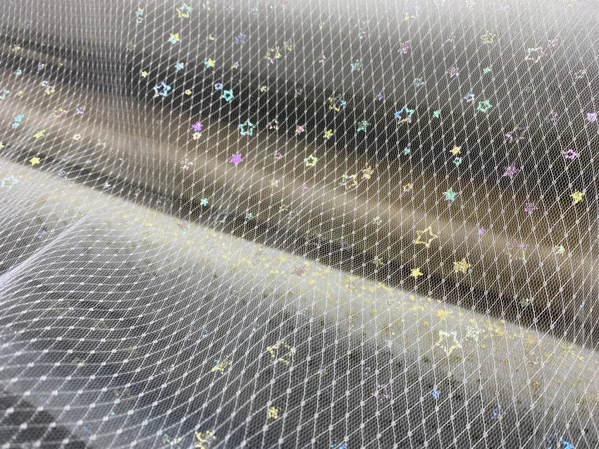 Colorful Pentagram Diamond Mesh - Wedding Dress & Children's Clothing