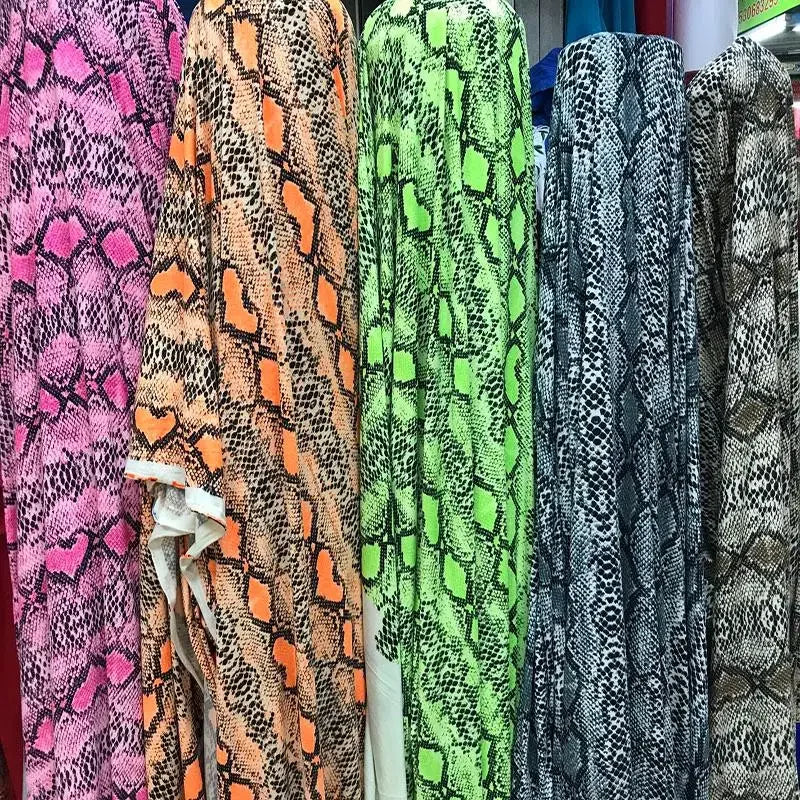 Serpentine Print Elastic Fabric - Yoga Leggings Dance Dress Material