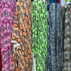 Serpentine Print Elastic Fabric - Yoga Leggings Dance Dress Material