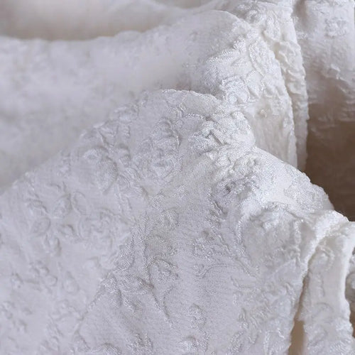 3D Bubble Flower Jacquard Fabric - Textured for Bridal & Lolita Fashion