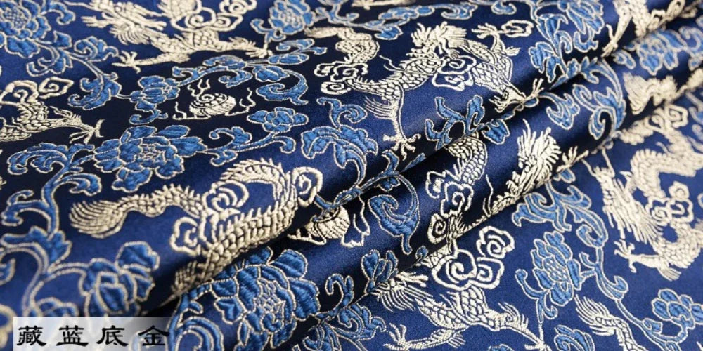 Lujosa tela de brocado jacquard con diseño de dragón, con motivos regio, material de primera calidad, para vestidos, chalecos y abrigos, confección artesanal, diseño tradicional, textil.