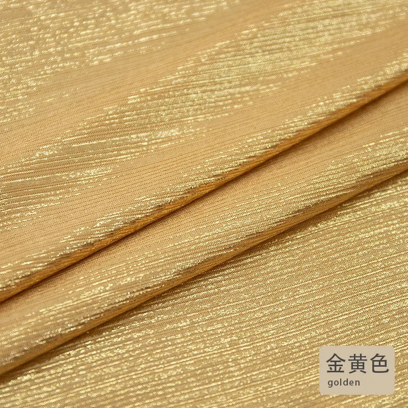 قماش مخطط بختم ساخن معدني - مادة لامعة مقاومة للتجاعيد