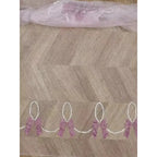 New shining offset-printed bow pattern mesh fabric sewing children's evening dress hem decoration diy lace fabric