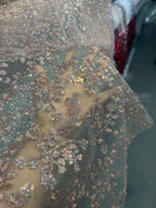 Iridescent Rainbow Sequin Mesh - Laser for Wedding Backdrops & Stage Wear