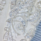 Apliques de encaje blanco de alta calidad, tela de encaje con cuentas, accesorios para vestidos de novia y vestidos de noche, accesorios de ropa hechos a mano