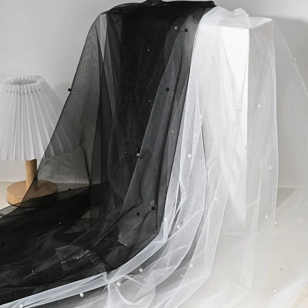 Soft and thin pearl net fabric suitable for wedding dresses formal gowns headscarves parties and daily wear combinations