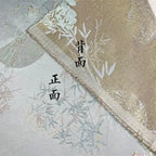 قماش جاكار بخيوط ذهبية - نمط أوراق الخيزران المروحية - مادة تقليدية