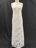 Nueva tela bordada con encaje hueco para coser vestidos de novia y de noche de alta gama, decoración DIY para manteles, tela decorativa.