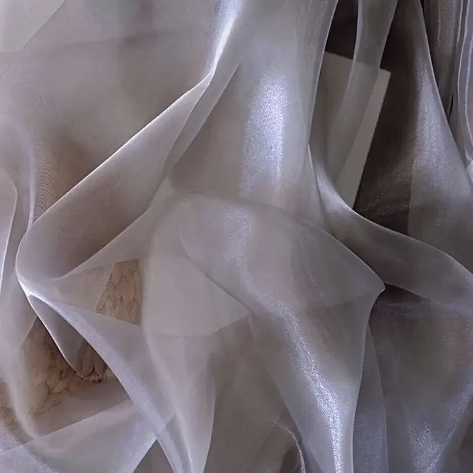 Crystal Organza Fabric - Stiff Sheer Mesh Wedding Dress Material 145cm