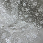 Lace Embroidery Branches Three-dimensional Velvet Flowers Lace Nail Beads Sequins Fabric Sewing Wedding Dresses Andevening Gowns