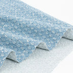 Sequined Embroidered Washed Denim Fabric - Thick Material 137cm