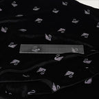 قماش بجعة صغير مطبوع عليه عبارة "بجعة صغيرة" لامع، قماش مخملي مرن معلق، قماش خياطة ملابس رقص، قماش مصمم يدويًا