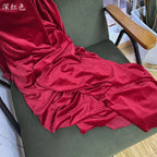 قماش مخملي عالي الجودة، قماش مخملي أحمر غامق، فساتين سهرة دافئة، ديكورات خلفية للمهرجانات، قماش ستائر