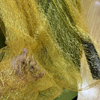 Delicate Gold Lurex Mesh Lace - Evening Dress Party Wedding Curtain DIY Fabric