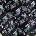 Luxe Floral Vine Embroidered  - Velvet Sequin Lace for Evening Gowns & Couture - fabric photo 4