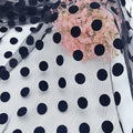 Large Polka Dot Flocking Mesh - Women's & Children's Dress Fabric